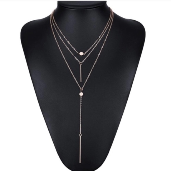 3 Layer Silver Dainty Necklace - Picture 6 of 6